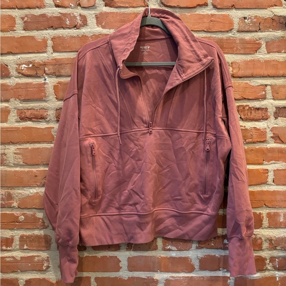 Old Navy Half-Zip Athleisure Dusty Rose - Picture 3 of 4